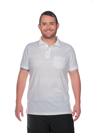 21150A Camiseta Hombre, tipo polo, con bolsillo.