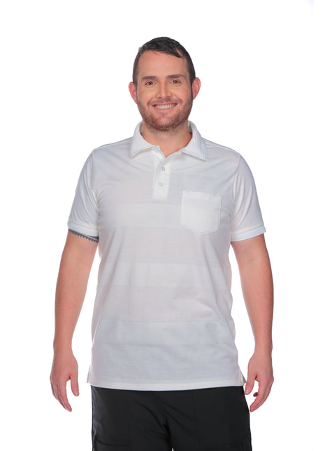 21150A Camiseta Hombre, tipo polo, con bolsillo.