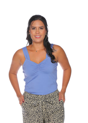 23278B blusa de verano, silueta ajustada.