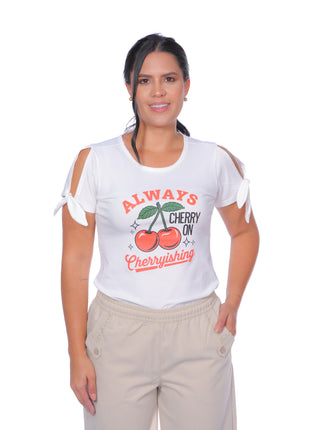 Camiseta estampada silueta ajustada 23282B