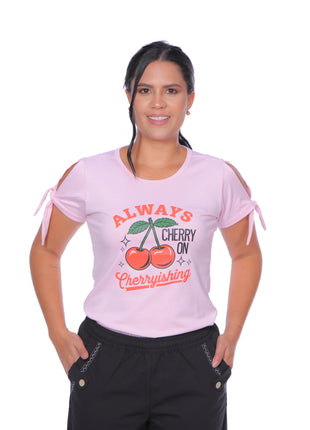 Camiseta estampada silueta ajustada 23282B