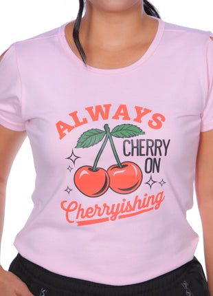 Camiseta estampada silueta ajustada 23282B