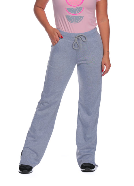 43376A Pantalón silueta ajustada, en burda con pretina elástica, abertura en bota.