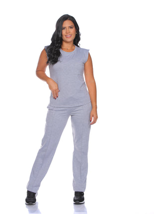 43393A pantalón silueta ajustada,bota recta, estampado reflectivo.