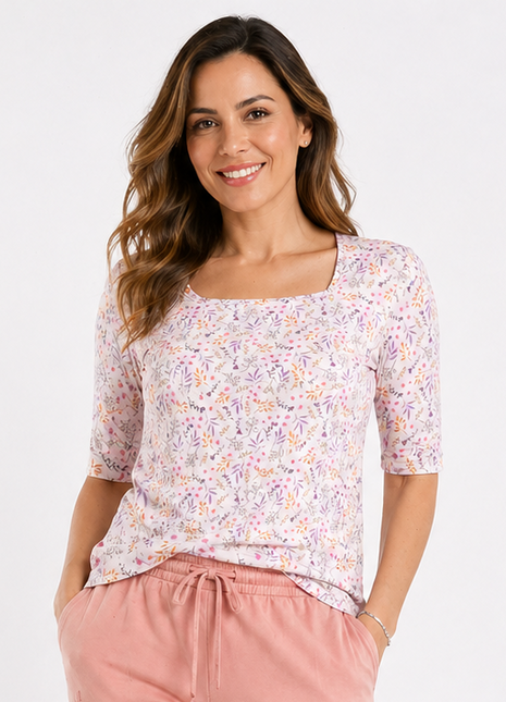 Camiseta escote cuadrado 23395A