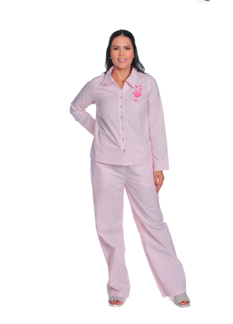 43473A Pantalón silueta ajustada, pretina resortada, algodón suave.