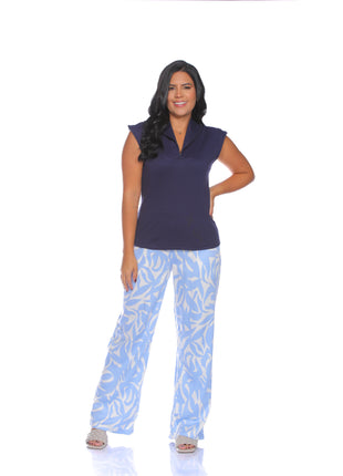 43477A pantalón silueta ajustada, estampado floral.