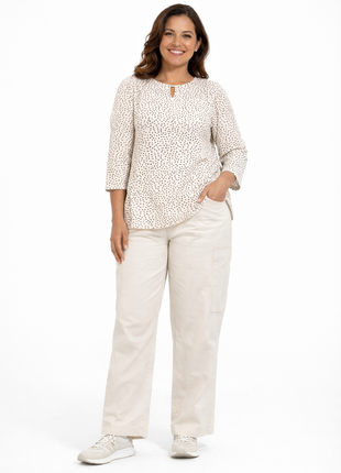 Pantalón dril silueta amplía 43634B
