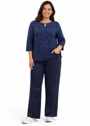 Pantalón dril silueta amplía 43634B