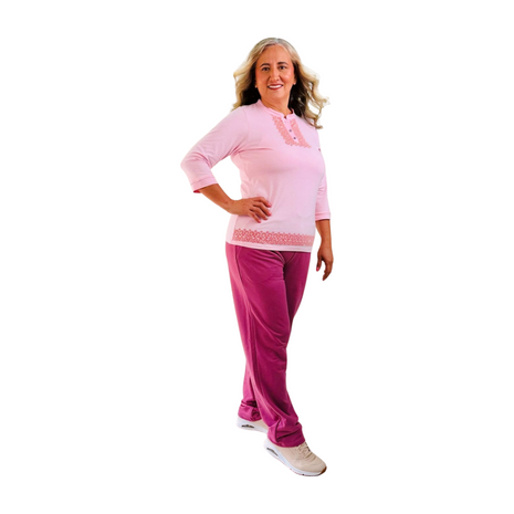 43734B Pantalón bolsillo tipo ribete conjunto amplio Mujer