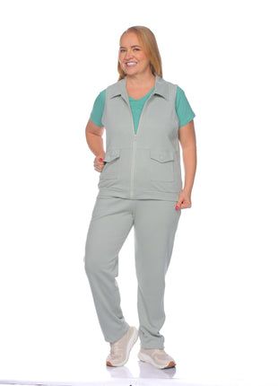 43739B pantalón sudadera silueta amplia, pretina resortada.