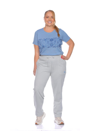 23741B blusón silueta amplia, estampado en frente.