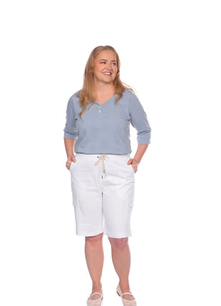 Camiseta cuello V silueta amplía 23790B