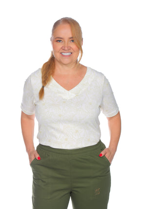 23827B Bluson silueta amplia de cuello en V