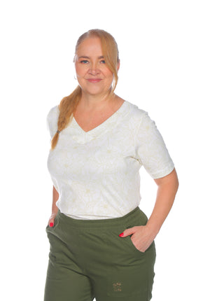 23827B Bluson silueta amplia de cuello en V