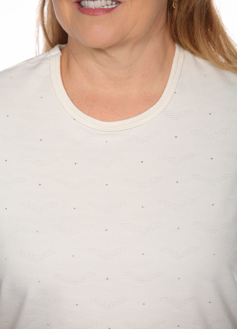 Camiseta cuello redondo silueta amplía 23830B