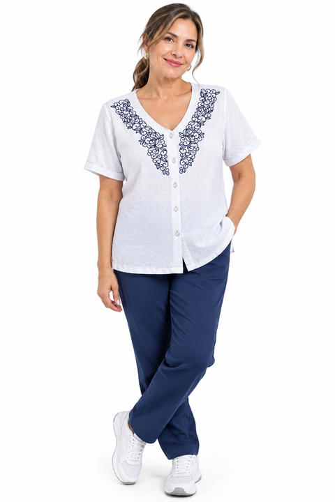 Camisa manga corta silueta amplia