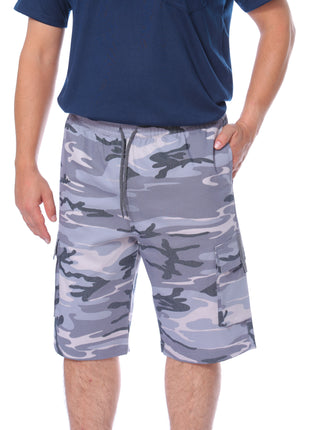 Bermuda pretina resortada, estampado camuflado.