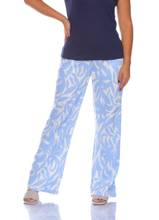 43477A pantalón silueta ajustada, estampado floral.