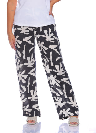 43477A pantalón silueta ajustada, estampado floral.