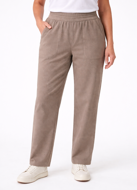 Pantalón lino silueta amplía 43611M