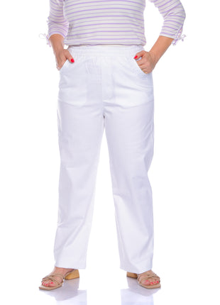 43631B pantalón silueta amplia, bordado en bolsillos.