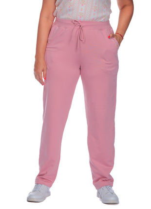 43740B Pantalón silueta amplia, pretina elástica, bordados bolsillos.