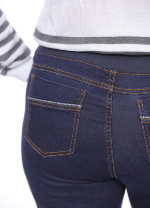 Jean silueta amplia pretina rib 43824B