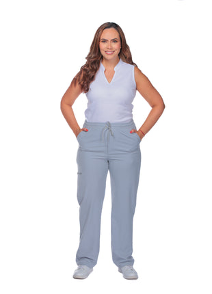 43931A Pantalón silueta amplia, pretina resortada, bolsillo con cierre.