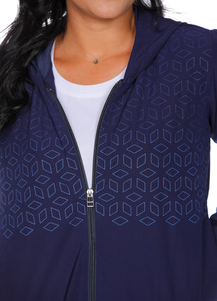 63564A, chaqueta deportiva silueta ajustada, estampada.