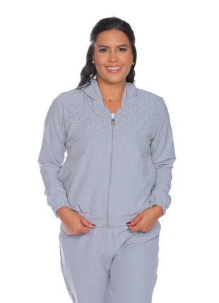 63564A, chaqueta deportiva silueta ajustada, estampada.