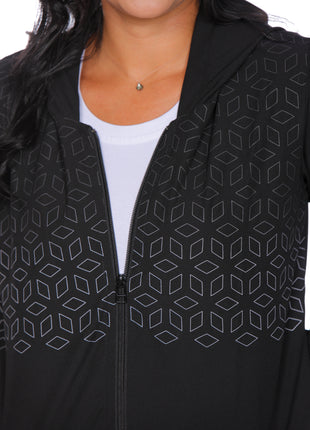 63564A, chaqueta deportiva silueta ajustada, estampada.