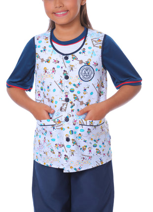 83053 Delantal infantil unisex 2 bolsillos Colegio Calasanz Campestre Escolapias