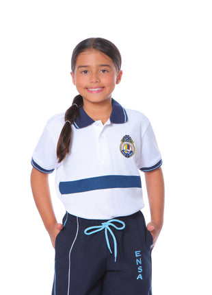 89020 Camiseta unisex tipo polo educación física ENSA Escuela Normal Superior Antioqueña