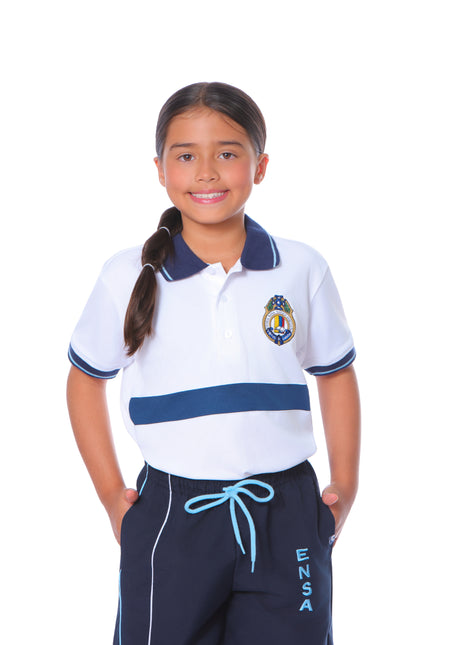 89020 Camiseta unisex tipo polo educación física ENSA Escuela Normal Superior Antioqueña