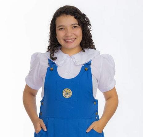 98023 Camisa Botones Niñas Diario Gala Manga  Globo - Colegio Panamericano Colombo Sueco (Tallas 4-16)