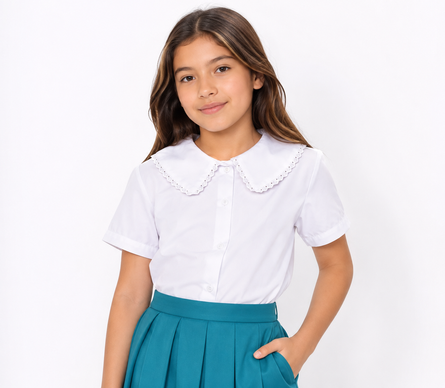 Camisa diario femenina (talla 12 a XL)