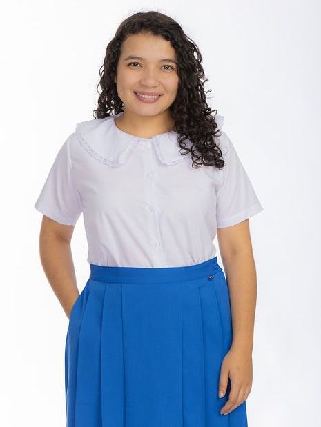 98025 Camisa Botones Mujer Diario Gala - Colegio Panamericano Colombo Sueco (Tallas 12 a XL)
